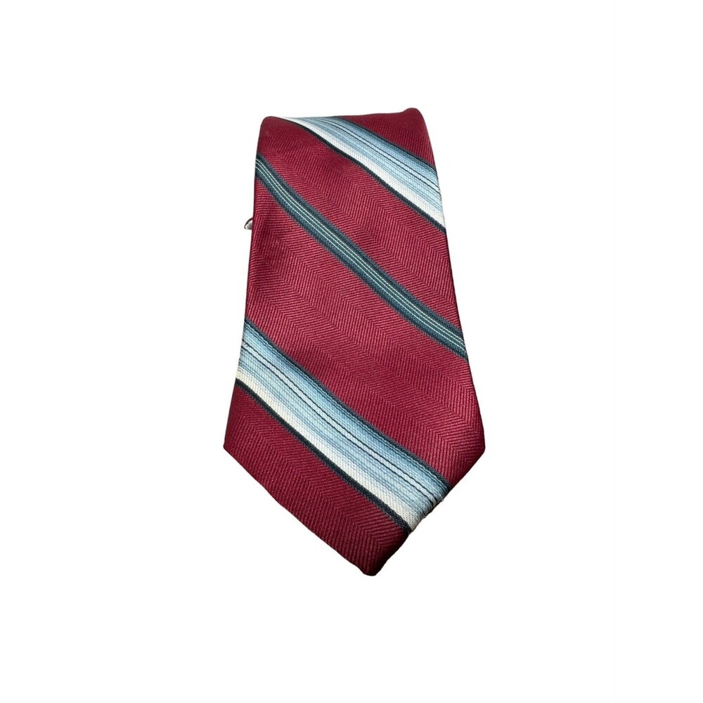 KETCH Men's Neck Tie Striped Red Blue White Dress Preppy Business Casual